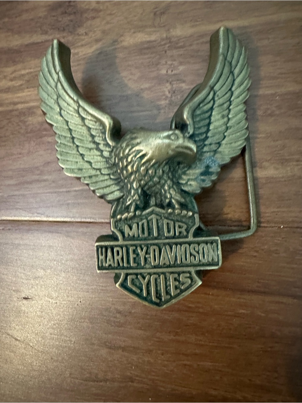 Harley-Davidson Vintage 1979 Solid Brass Eagle Belt Buckle RARE HTF